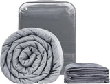 Winthome tyngdfilt med påslakan 150x205 cm 10,4 kg, bekväm tyngdfilt, antistressterapifilt, tung filt för djupare sömn och bättre återhämtning, tung filt för vuxna (grå) Besuche den Winthome-Store Grå.61KG