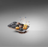 Tefal Airbake J2555014 Muffinform, Antihaftbeschichtung, Karbonstahl, Braun, 29 X 41 Cm Formar och plåtar för bakning Naty Shop