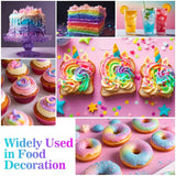 Ätbart glitter - 6G matfärgningspulver för choklad, jordgubbar, muffins, kakor, fondant (guld)