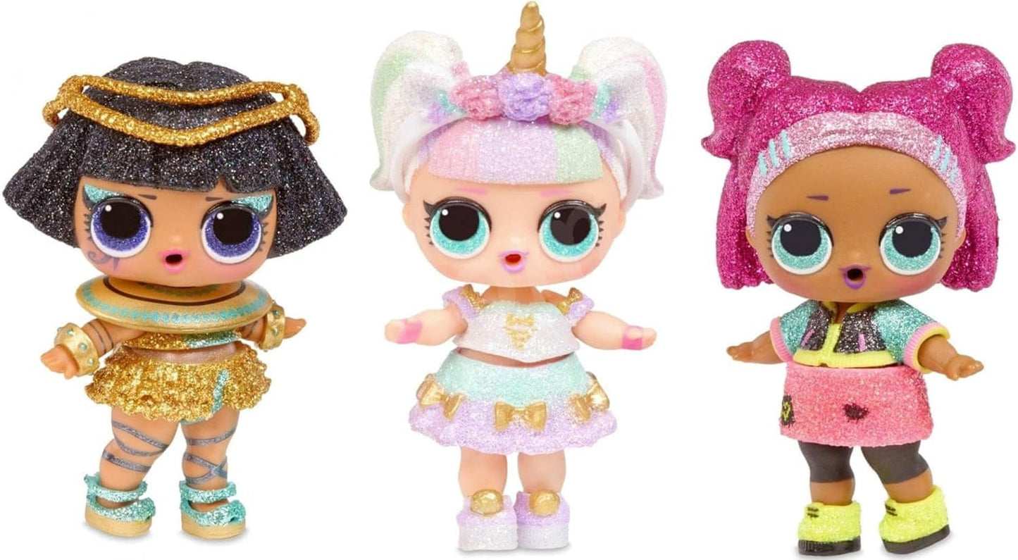 LOL Surprise Glitzer Series - Glitzer-Puppen im 12er-Pack - 80+ överraskningar med valpar, outfits, accessoarer och mer - Spielzeug mit Wasserüberraschung - Für Mädchen und Jungen ab 4 Jahren