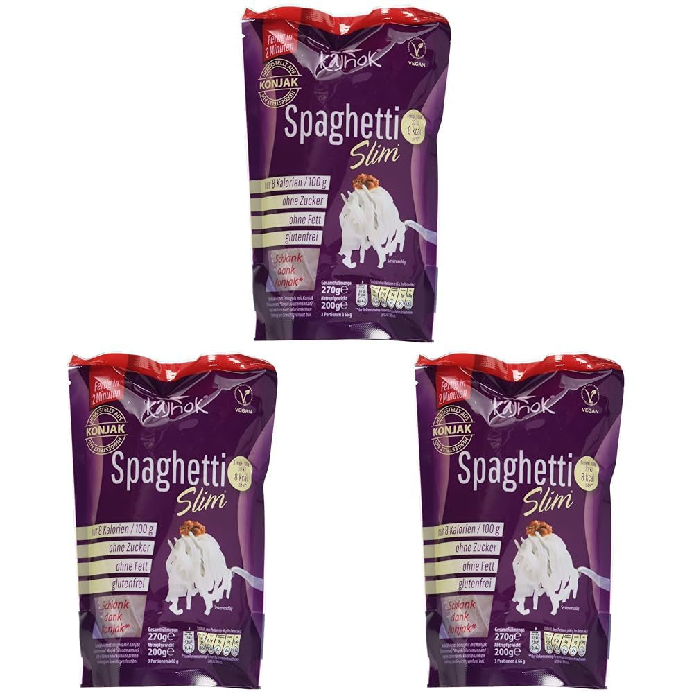 Tunn vegansk spagetti, 200 g (förpackning om 3)
