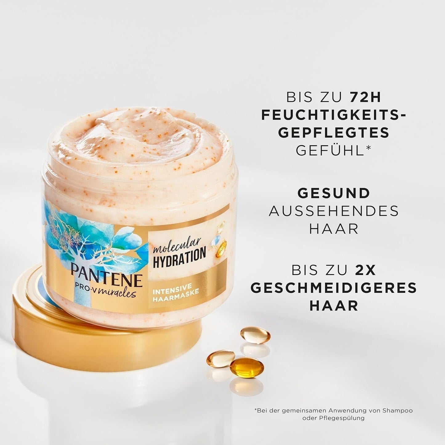 Pantene Pro-V Deep Hydration intensiv hårmask med biotin 300ml. Pro-V Miracles intensivvård för torrt hår. Mjukare hår efter första appliceringen. Lämplig för dagligt bruk Naty Shop Hair Mask