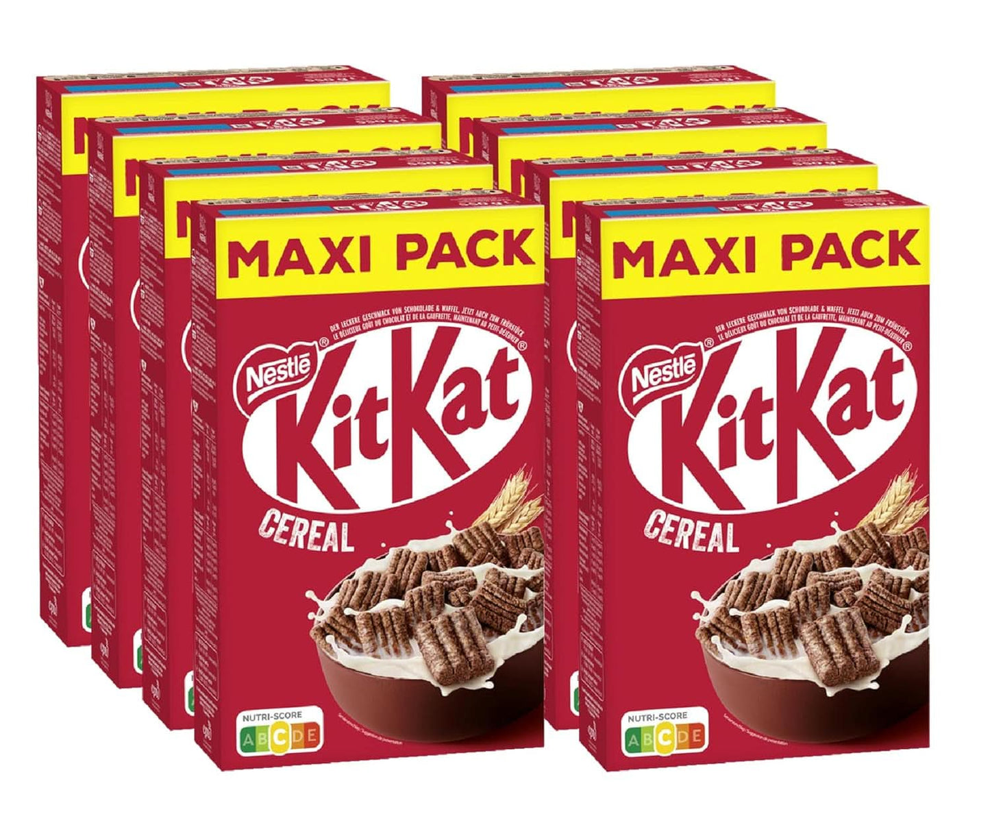 Nestlé KITKAT Spannmål, knapriga frukostflingor med Kitkat-wafers, förpackning 8 x 550 gram Spannmål Naty Shop