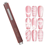 SAVILAND 4X Hochfester Cat Eye Magnet Für Nagel: 3-I-1 Nagel Magnet Rund Lange Streifenperle N35 Neodym Ultra Strong Magnet Für Nagellack Präzise 3S Formung Cat Eye Gel Nagellack Magnet Magnetstift