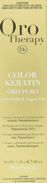 Fanola Oro Therapy Color Keratin 5.0 100ml Naty Shop Hårfärg 9.1 Light Blond Ash