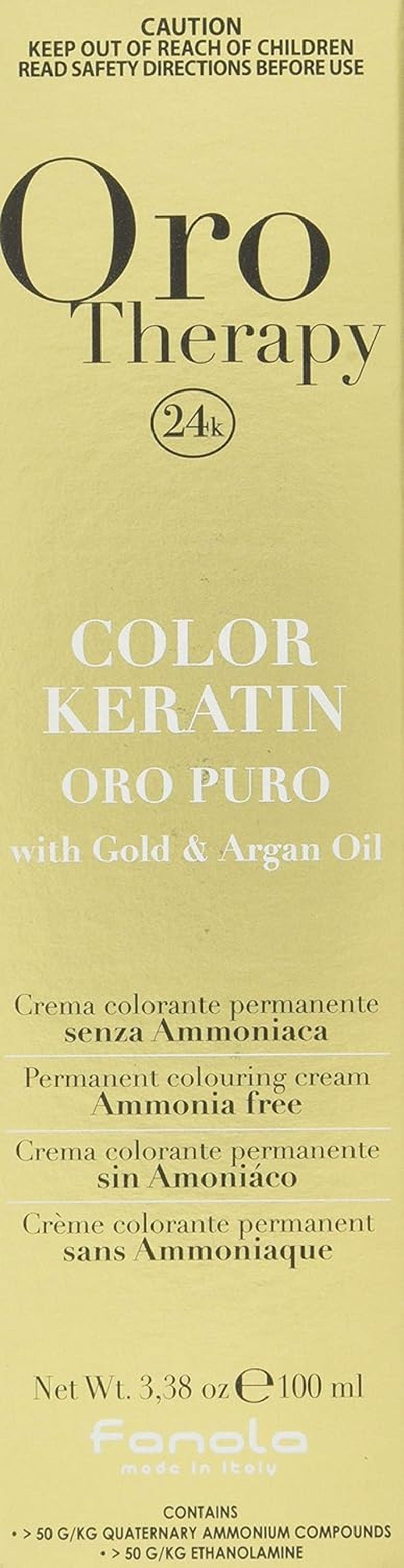 Fanola Oro Therapy Color Keratin 5.0 100ml Naty Shop Hårfärg 9.1 Light Blond Ash