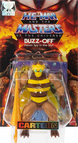 Masters of the Universe Origins Action Figur Buzz-Off från den tecknade samlingen, ca 14 cm lång, från 1980-talets TV, Bee Leader med vingar och glasögon med Spjut, JBM88 Actionfigurer Naty Shop