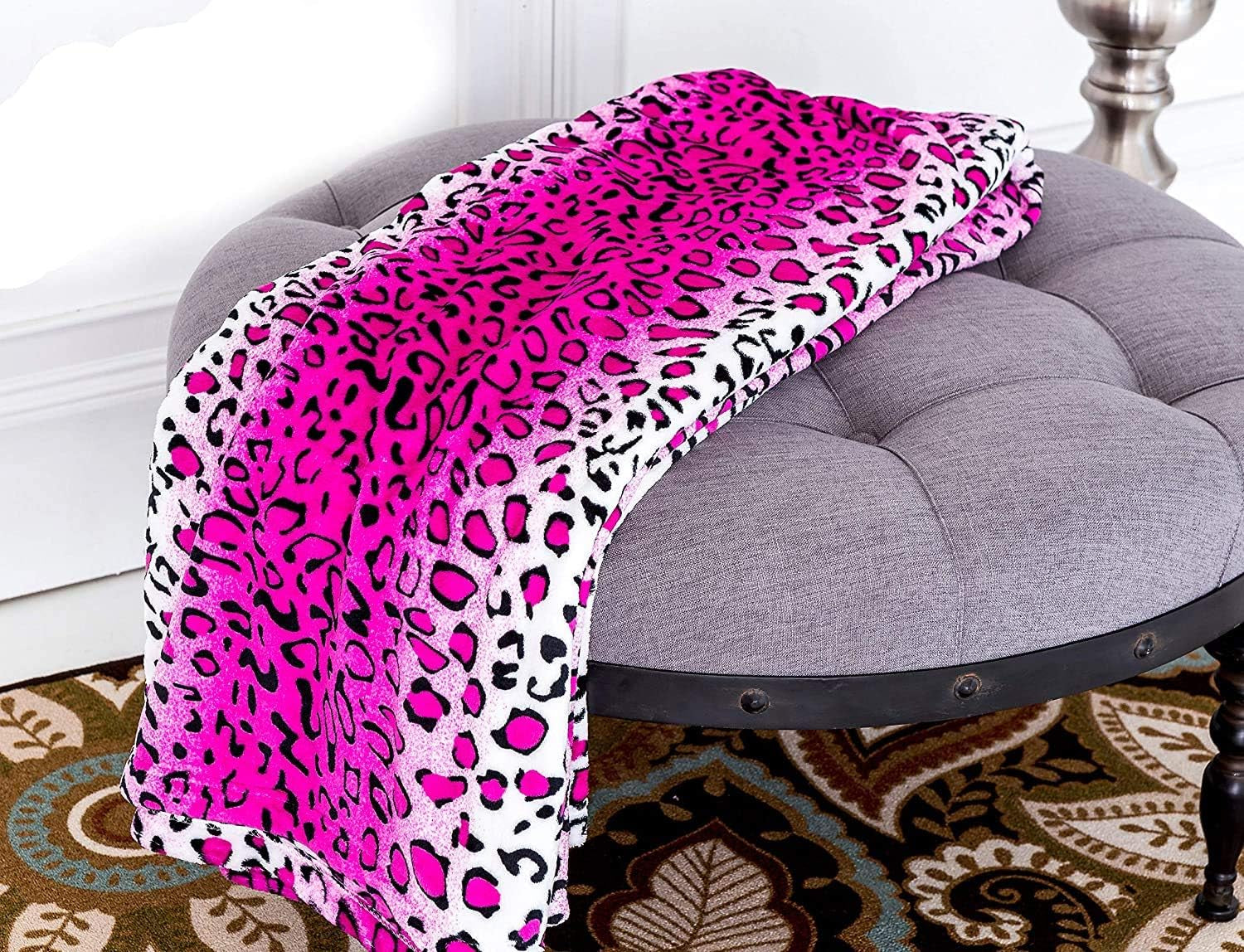 Hem Måste Drottning/Kung Zebra Giraff Safari Djurtryck Hela säsongen Super Mjuk Varm Soffa Sängfilt Säng Storlek Rosa Polyester Rosa Leopard Täcken & täcken Naty Shop
