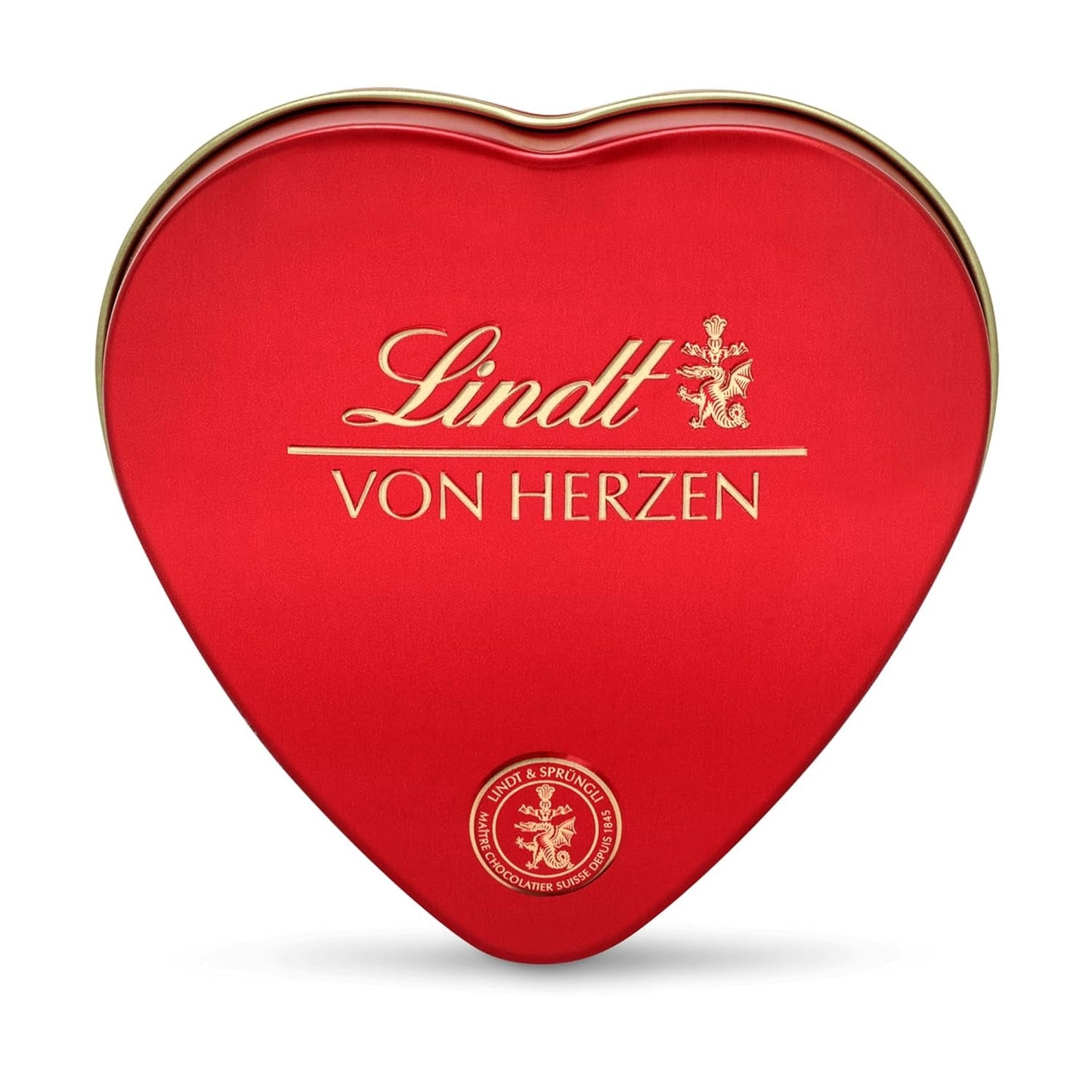 Lindt Choklad från hjärtat | 30 g | 6 praliner i Marc de Champagne, Coeur à l'Orange, Crispy Milk Chocolate, Apelsinmarsipan i en vacker hjärtformad ask | Gåva av choklad | Choklad present