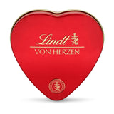 Lindt Choklad från hjärtat | 30 g | 6 praliner i Marc de Champagne, Coeur à l'Orange, Crispy Milk Chocolate, Apelsinmarsipan i en vacker hjärtformad ask | Gåva av choklad | Choklad present