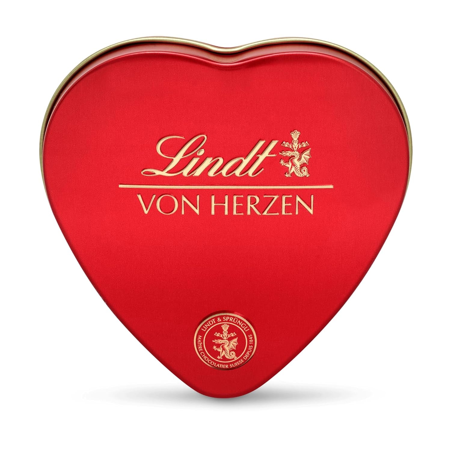 Lindt Choklad från hjärtat | 30 g | 6 praliner i Marc de Champagne, Coeur à l'Orange, Crispy Milk Chocolate, Apelsinmarsipan i en vacker hjärtformad ask | Gåva av choklad | Choklad present