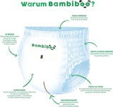 Bambiboo engångsblöjor, hudvänliga, fina bambufiber - Babyblöjtrosor - Engångsblöjöverdrag - Känsligt hudskydd - Mycket absorberande - Storlek 4 (Maxi), 16 stycken