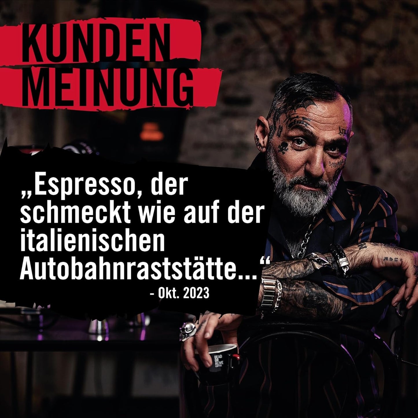 DEAD OR ALIVE Espresso No3 - Starke Espressobohnen 1kg - 100% Robusta - Kaffeebohnen für Kaffeevollautomat und Espressomaschine - Ganze Bohnen mit viel Koffein aus Italien - Kaffebönor
