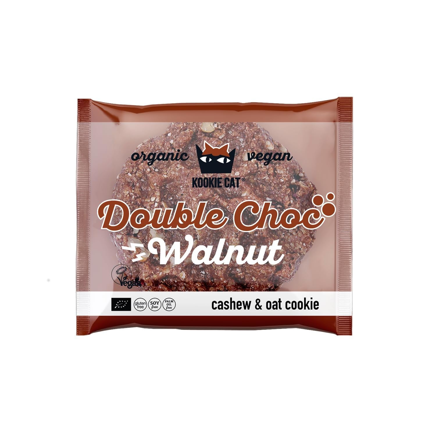 Dubbelnötchoklad - Vegansk, glutenfri, sojafri, ekologiska cashew- och havrekakor - 12 x 50 g multipack (förpackning med 2)