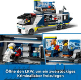 LEGO City polisbil med labb, fyrbäddspolisset och leksaksbil för barn, present till pojkar och flickor från 7 år och uppåt, plus 5 minifigurer - 2 poliser, 1 forskare och 2 skurkar 60418 Byggset Beuche den LEGO-Store