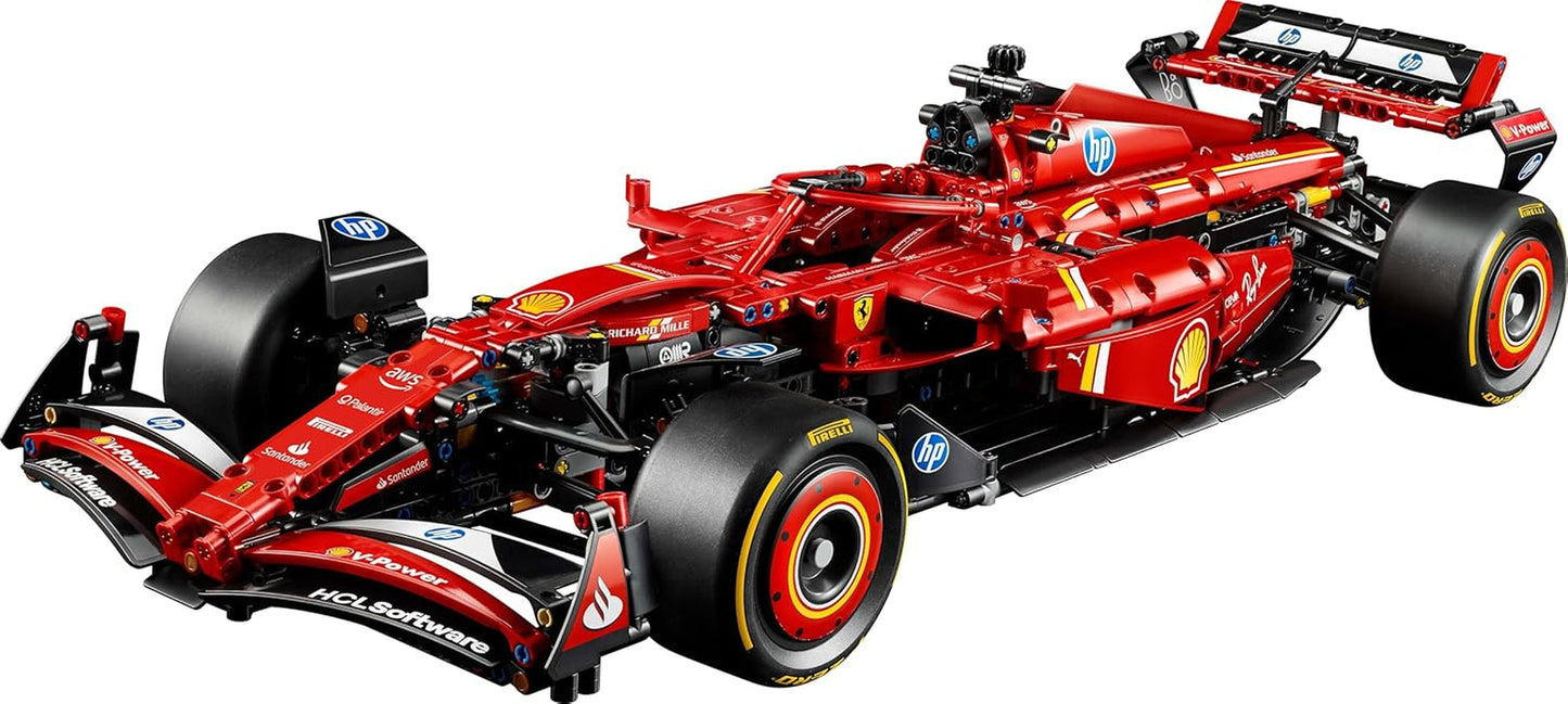 LEGO Technic Ferrari SF-24 F1 Race Car - Modellbil för vuxna - Formel 1 samlarsats - V6-motor, växellåda, styrning och DRS i skala 1:8 - Present till fans av motorsport och racerbilar 42207 Byggset Beuche den LEGO-Store