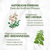 LOGONA Natural Cosmetics Örtvårdande hårfärgningsmedel, organiskt hennapulver Vegansk hårfärg för intensiv färg och glans, örtfärgat hårfärg i kopparblond (blond), 1 x 100 g Naty Shop hårfärgning
