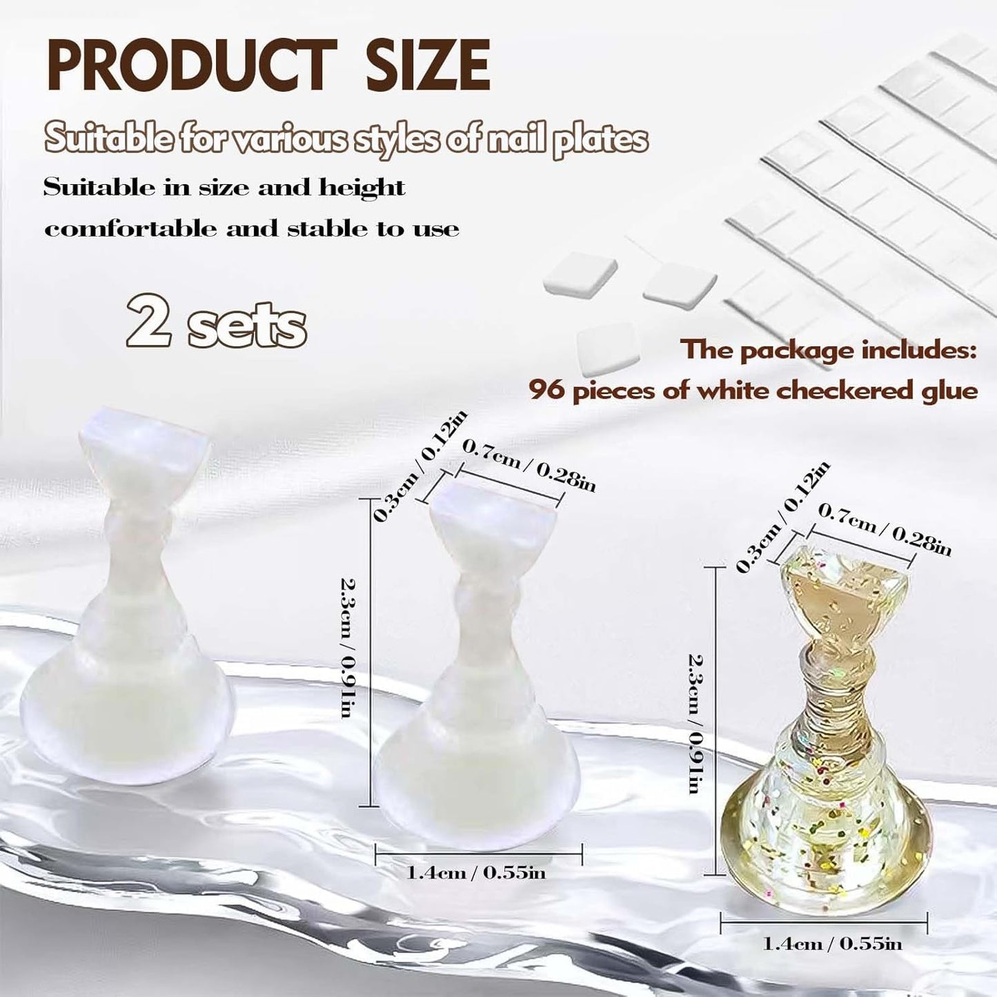 Nail Design Set - Premium träningshand för gelnaglar, nageltillbehör och konstgjorda naglar - mångsidigt DIY Gel Nail Set och Nail Art Accessories