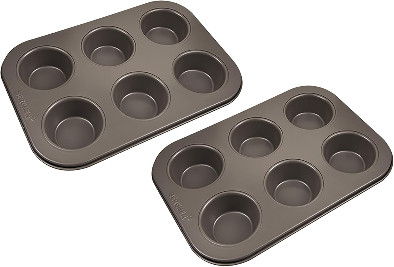BERGNER BAKING LOVERS - Set Von 2 X 6 Cup Muffinformen - Kohlenstoffstahl Mit Ilag Essential, PFOA Frei, Leicht Zu Reinigen Formar och brickor för bakning Naty Shop 26,5 Cm | 18,5 cm | 3 cm
