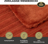 Gözze - Bekväm och mjuk filt i manchesterlook, 1620G/styck, 150 X 200 Cm - kanel Sängar och filtar Besuche den Gözze-Store