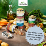 Herbaria Himmel auf Erden bio 100g M-Dose – fertiges Bio-Gewürzsalz für Rind-, Kalb- och Schweinefleisch als Braten eller Kurzgebratenes – in nachhaltiger Aromaschutz-Dose