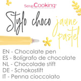 Scrapcooking - Pastellgul sockerpenna - Gul skrivsocker 25g - Dekorativ matsockerpenna - Skriva och rita - Märkning av fondant, glasyr, kakor - 6804