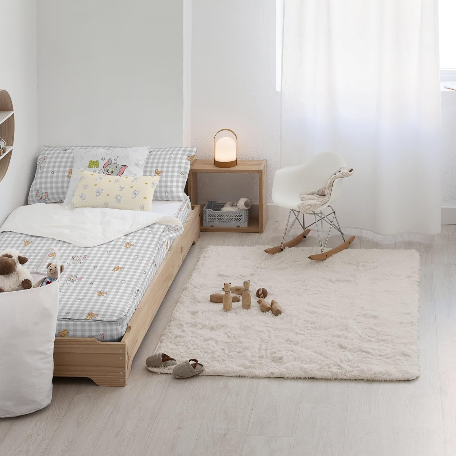 Inte ännu Quilt 100% bomull, Tom Jerry Vichy-mönster, för 90 cm breda sängar (90 X 200 cm) Täcken och täcken Naty Shop