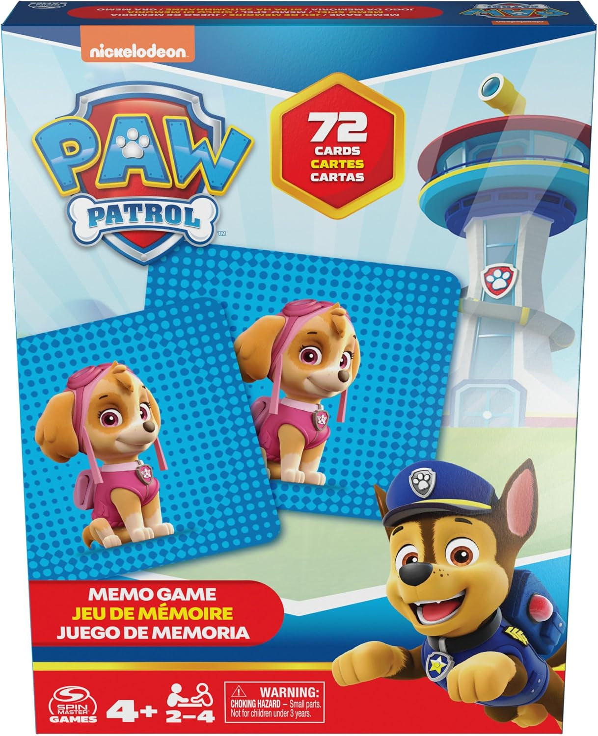 Spin Master Paw Patrol-spel, minnesspel, Paw Patrol-leksak, Chase, Stella, Marcus, Ruben, minnesspel med böcker, för barn över 4 år Actionfigurer Naty Shop