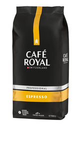 Café Royal Professional Line Espresso - Kaffebönor för automatiska espressomaskiner, intensiv kropp, intensiv rost, styrka 3/5, Rainforest Alliance, 1 kg