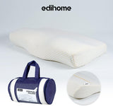 Edihome Nackstödskudde Nack smärtlindringskudde 50 x 30 x 10cm Memory Foam Nackkudde Ortopedisk kudde Ergonomisk dubbel bomullsöverdrag Hypoallergen