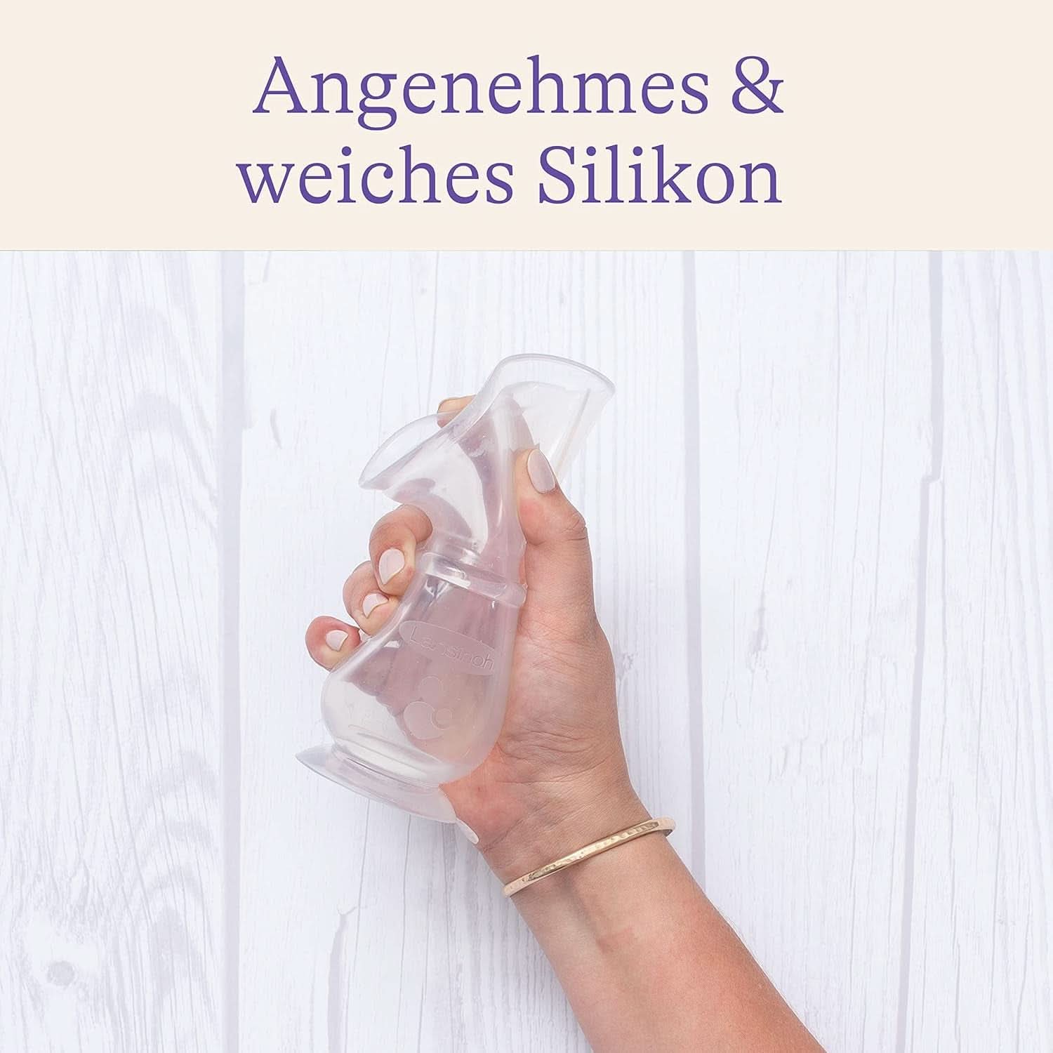 Lansinoh Silikon Milchpumpe & Muttermilchauffänger - Angenehmes & Extrem Weiches Silikon - Rettet Jeden Tropfen Muttermilch - Alternativ Zu Milchauffangschalen, 1 Stück (1Er Pack) Tillbehör Mat och Amning Bebe Naty Shop