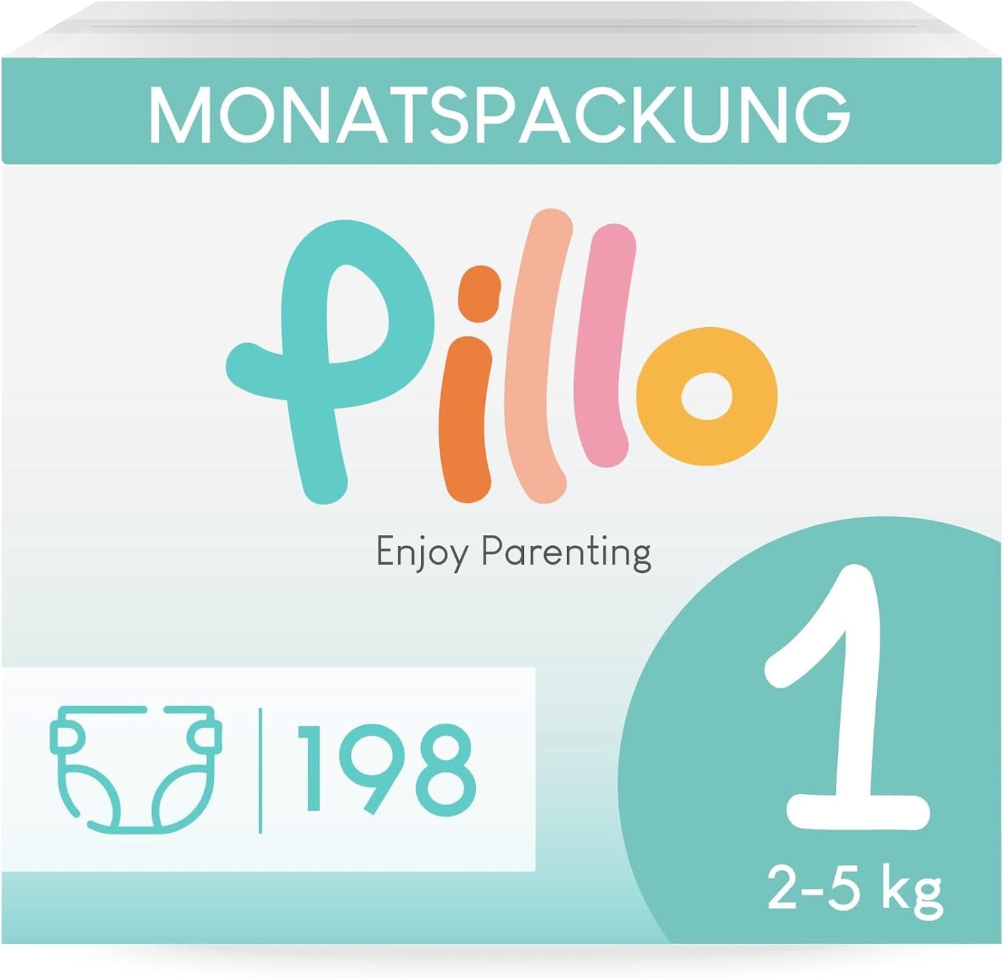 Blöjor Pillo 3 - Kartong med 168 blöjor, 6 förpackningar med 28 blöjor, storlek 3 - Midi (6-10 kg) - Blöjor för bebisar