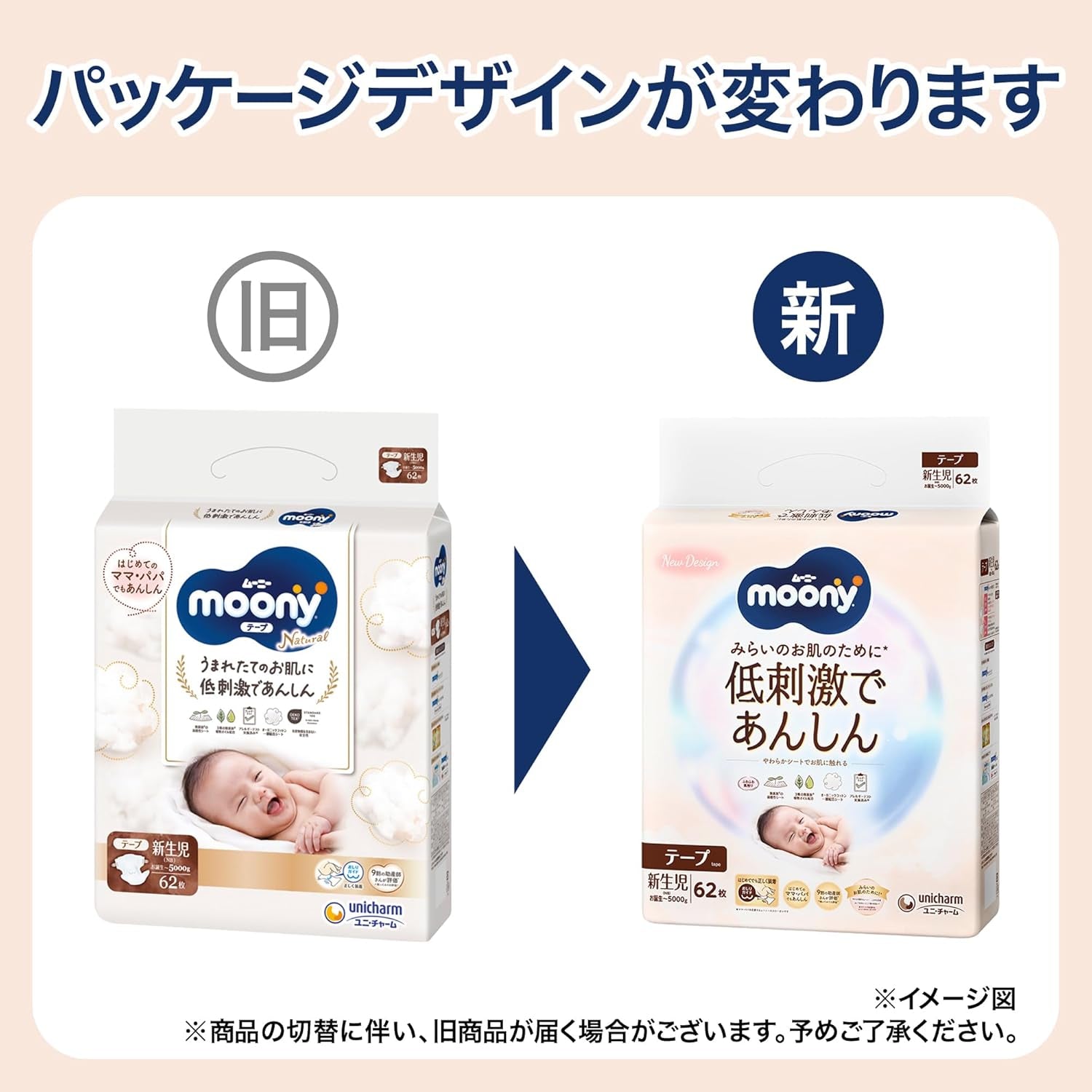 Japanska blöjor NATURLIG NB (nyfödd) 0-3 kg//Japanska blöjor - blöjor NATURLIG OBS (nyfödd) 0-3 kg//Японские подгузники NATURLIG OBS (nyfödd) 0-3 kg