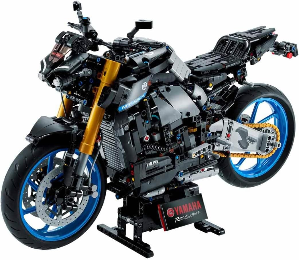 LEGO 42159 Technic Yamaha MT-10 SP Motorcykelmodellsats för vuxna, Autentisk 4-cylindrig motorfordonsmodell, Funktionell styrning och Ar-app, Present för män och kvinnor Byggsatser Besuche den LEGO-Store