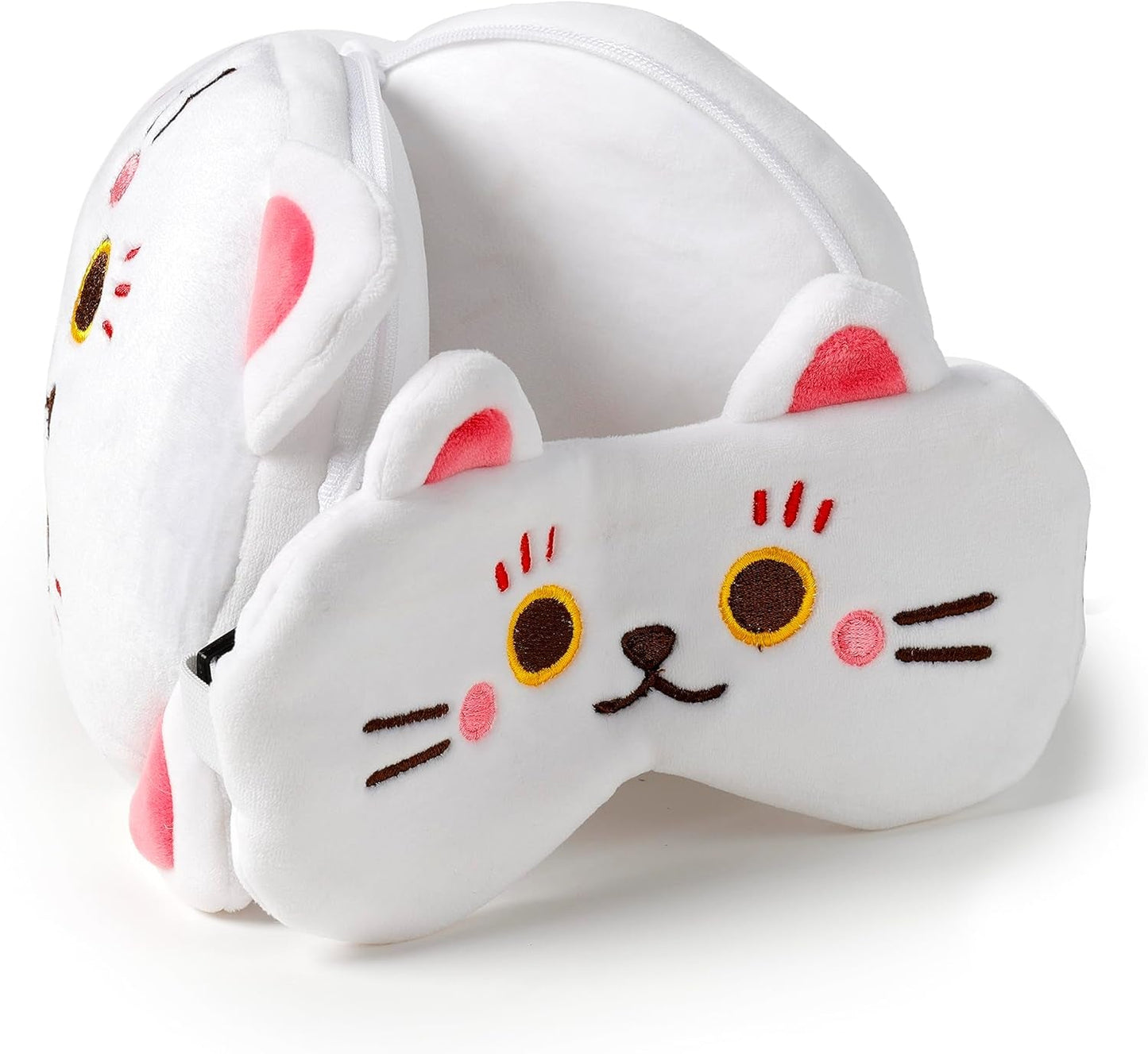 Resekudde med Relaxeazzz-mask - Maneki Neko cat lucky charm Resekuddar Naty Shop