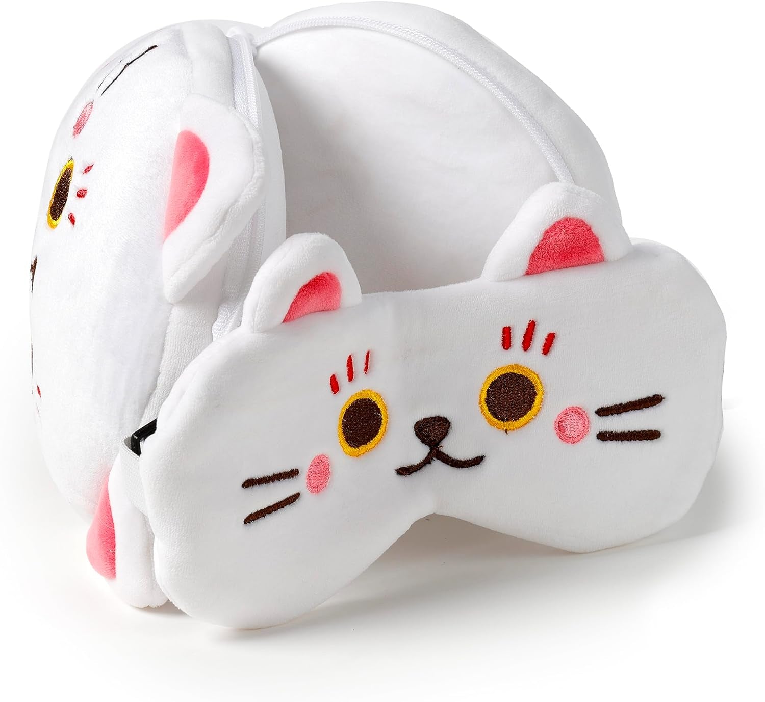 Resekudde med Relaxeazzz-mask - Maneki Neko cat lucky charm Resekuddar Naty Shop