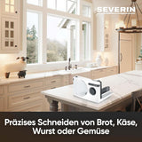 SEVERIN Multifunktionell skivare för bröd, korv eller riven ost och Naty Shop Slicers