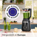 Highspeed-Standmixer Vitapower Serie 6 MMBD665B1, 45 000 U/Min, 6 Program Inkl Heiße Suppe & Reinigung, 2 L Mixbehälter, Stopfer, Spülmaschinenfeste Teile, Made in Europe, 1800W, Schwarz Kitchen Naty Shop