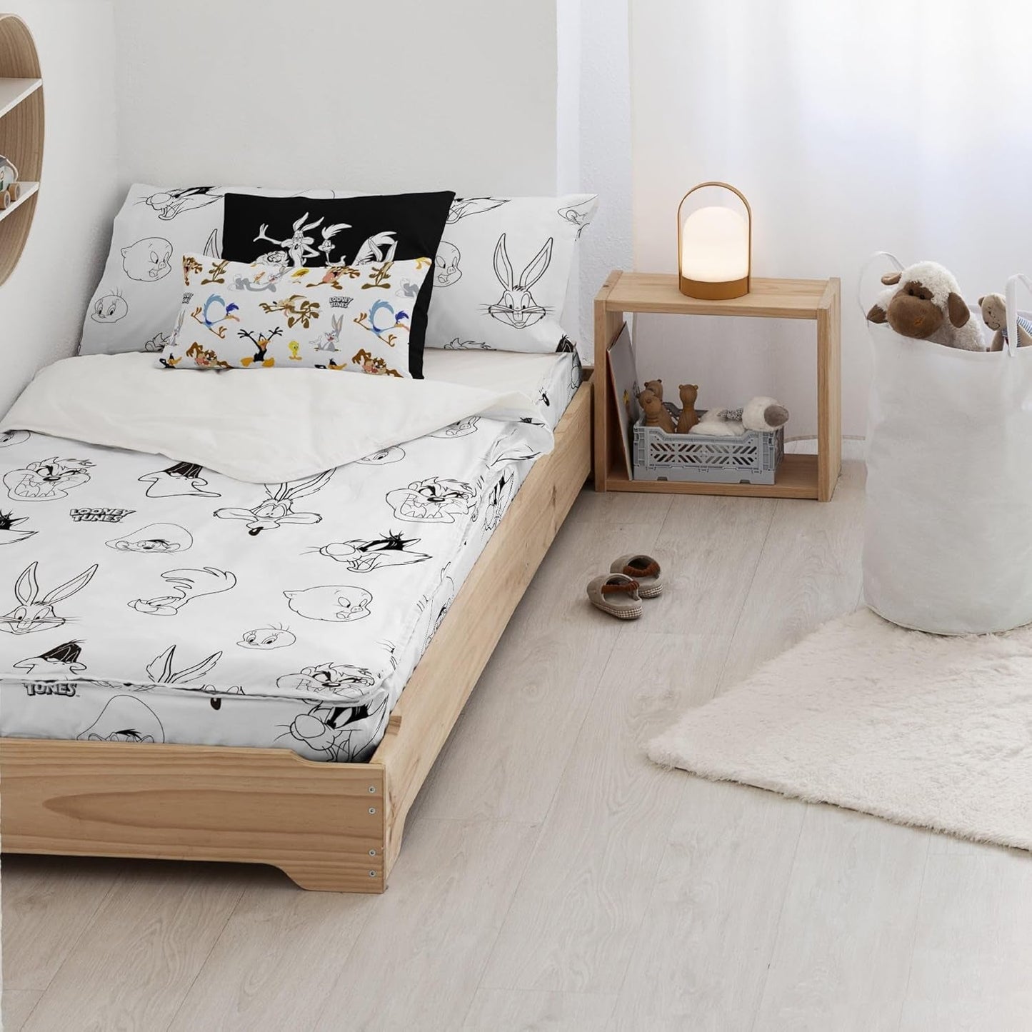Inte ännu Täcke 100% bomull, Tom Jerry Vichy-mönster, för 90 cm breda sängar (90 X 200 cm) Täcken och täcken Naty Shop Looney Bw Complete