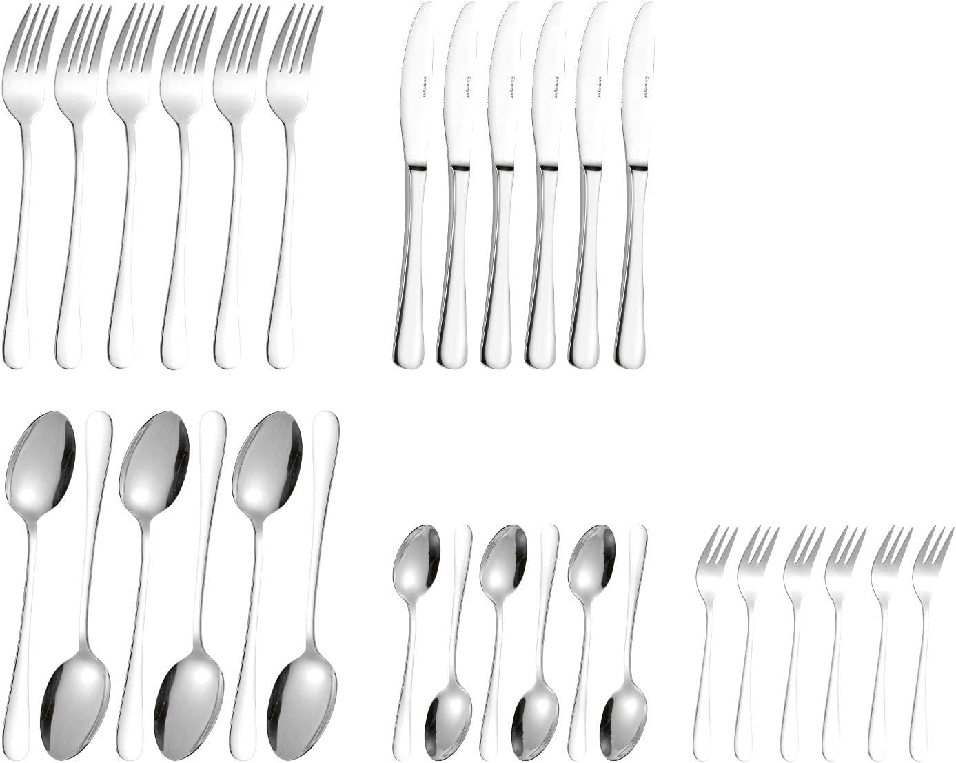 Bestickset Sylvia Tillverkad av rostfritt stål 18/0 Polerad 30 stycken Kitchen Naty Shop