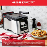 Tefal FR600D Clear Duo fritös, fritering med mindre rök och lukt, kapacitet 1,2 kg, termostat, timer, stort visningsfönster utan imma Hushållsapparater Naty Shop