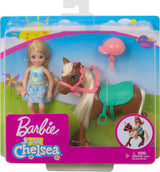 Barbie GHV78 - Club Chelsea lekset med docka och häst, ca. 15 cm blond med kläder och tillbehör leksakspresent för 3-7 år gamla barn