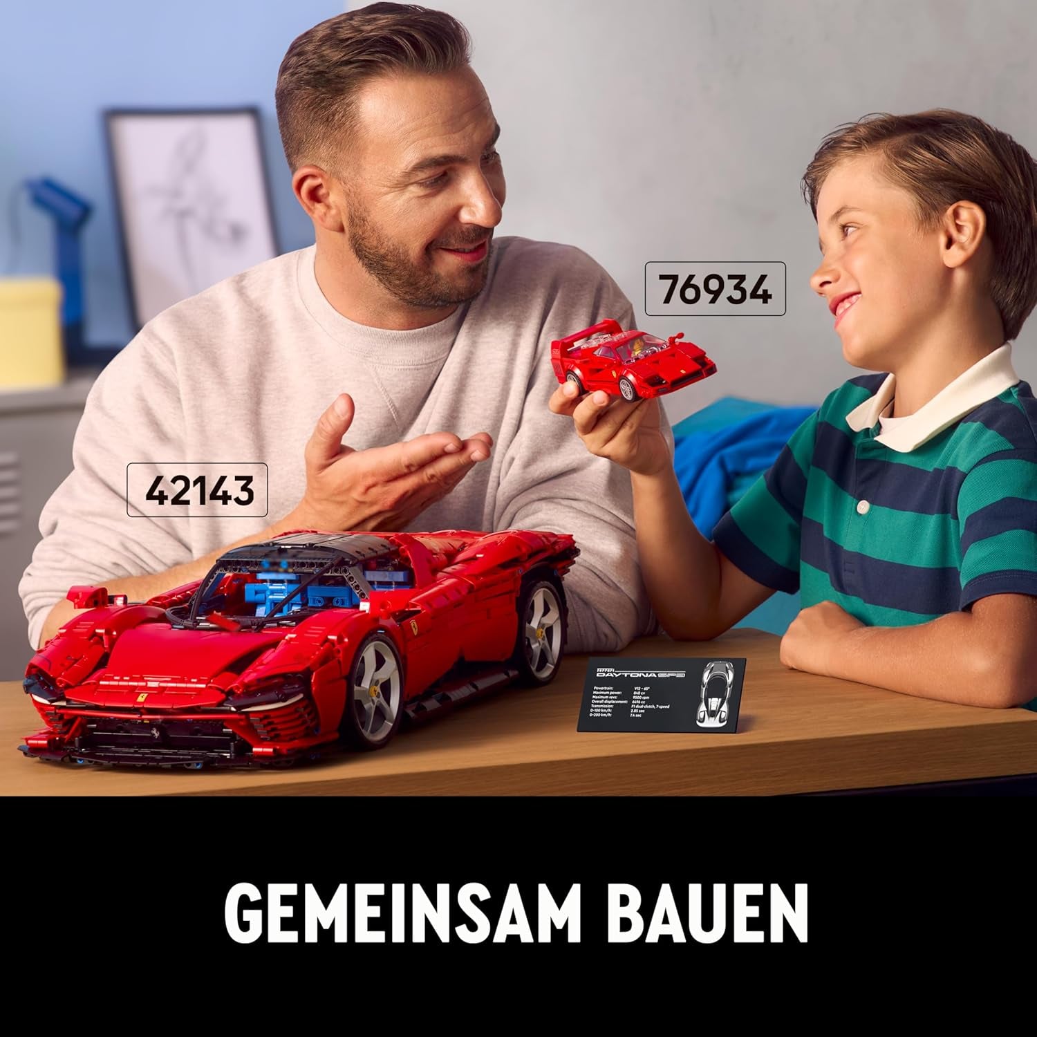 LEGO Speed Champions Ferrari F40 Supersportbil, lekset med byggbar leksaksbil och minifigurförare, samling byggset för barn, present till pojkar och flickor 76934 Byggset Besuche den LEGO-Store