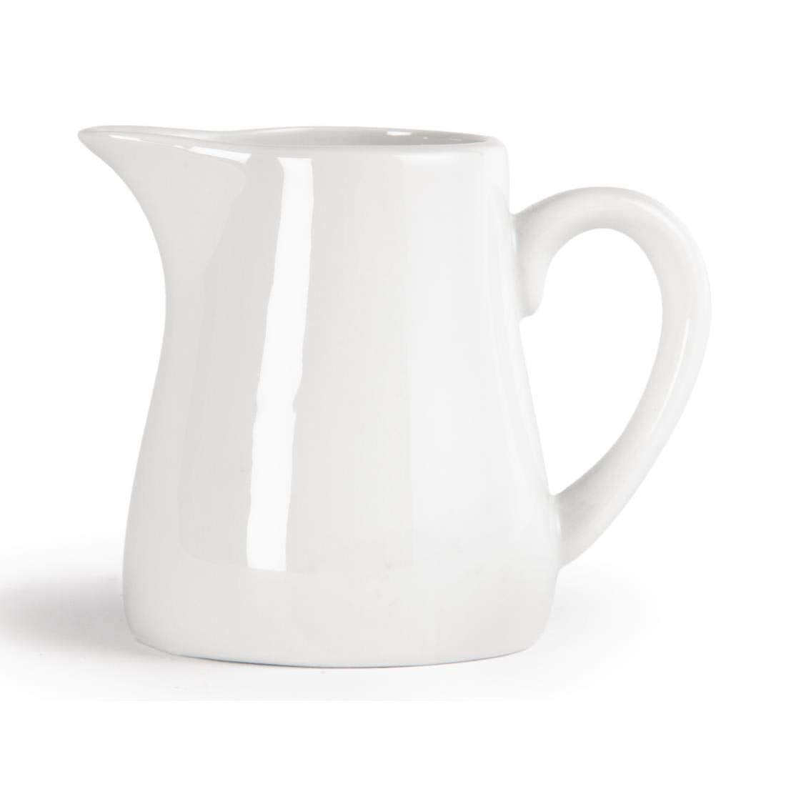 Olympia Whiteware Servierkannen 170 ml/6 oz (6er-Pack), weisses Porzellan - Kanne mit Henkel, ideal für Milch, Sahne, Vanillepudding, Soßen, Bratensoße - spülmaschinen- und mikrowellengeeignet, Café-Restaurant-Hausgebrauch, U819