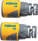 HOZELOCK - 2 slangkopplingar Plus Ø 12,5 mm - 15 mm (1/2"- 5/8") Soft Touch: Vattentät, halkfri, flexibel och förlängd slanganslutning som förhindrar vridning och dropp [2050P0025]