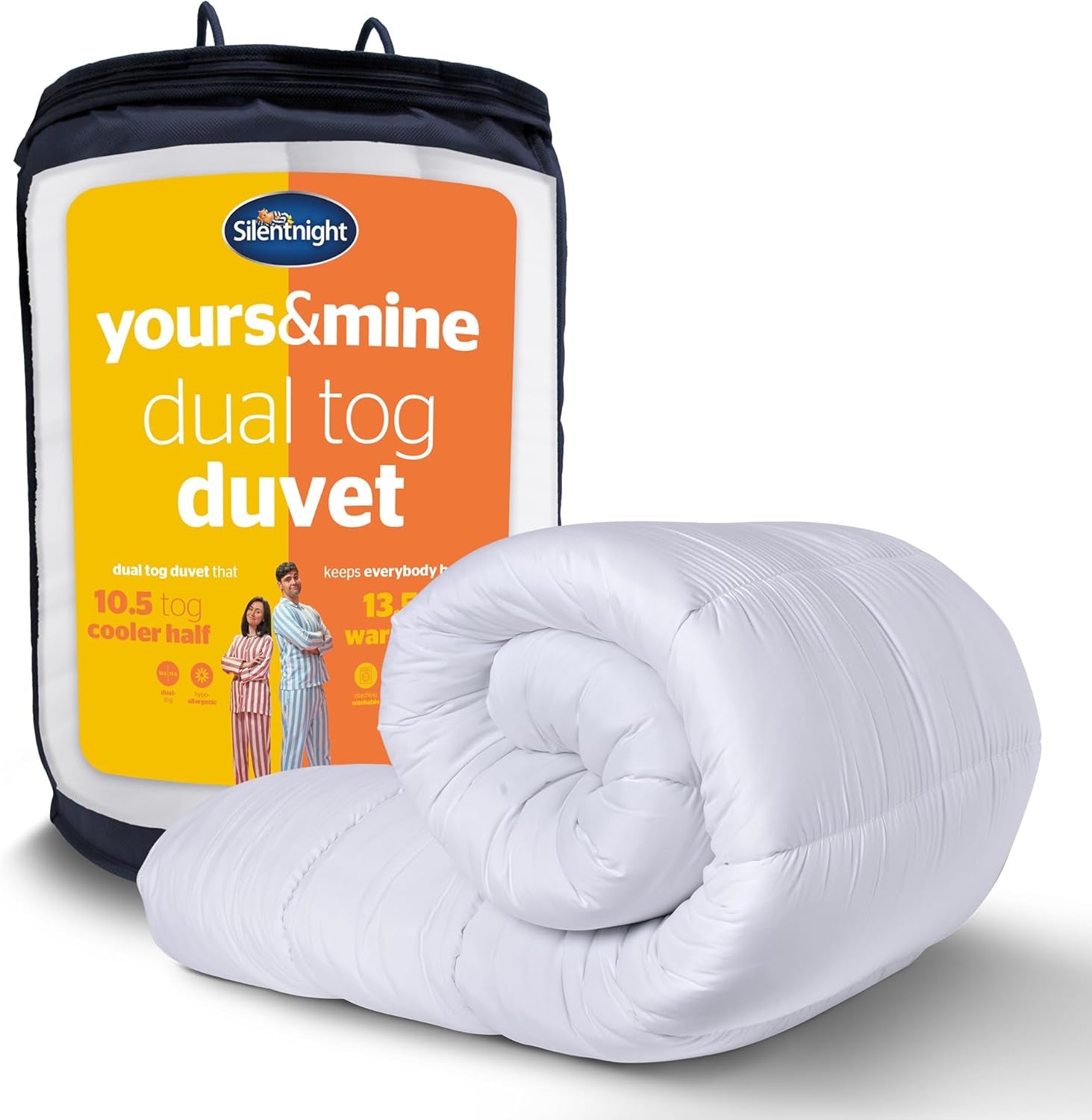 Silentnight Mine - Quilt 13,5 Tog, för king size-säng, 200 X 200 Cm, vit färg Täcken och täcken Naty Shop 200 X 200 Unik