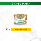 Gourmet Nature's Creations Hjärtasås Mousse Våtmat för katter, rik på kyckling, förpackning om 12 (12 x 85 g)