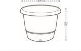 elho Amiga Round 30 - Blomkruka inomhus och utomhus - 100% återvunnen plast - Ø 29,5 x H 20,2 cm - Beige/Svampbeige
