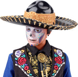 Ken Barbie 2022 Día De Muertos docka med skjorta, väst och sombrero, Calavera ansiktsmålning, present till samlare