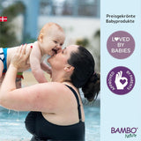 Bambo Nature Babysimblöjor, storlek S (7-12kg), 12 blöjor | Säker passform engångsbadblöjor | Vattentät komfort under vattenlek